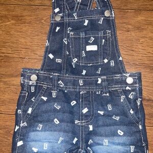 DKNY Blue Kids Overalls with Letter Design
